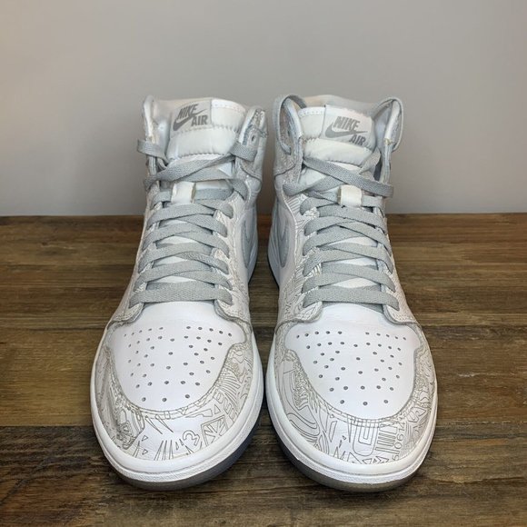 Air Jordan 1 Retro High OG Laser White Reflective Silver (705289-100) Size 10.5 main image 5